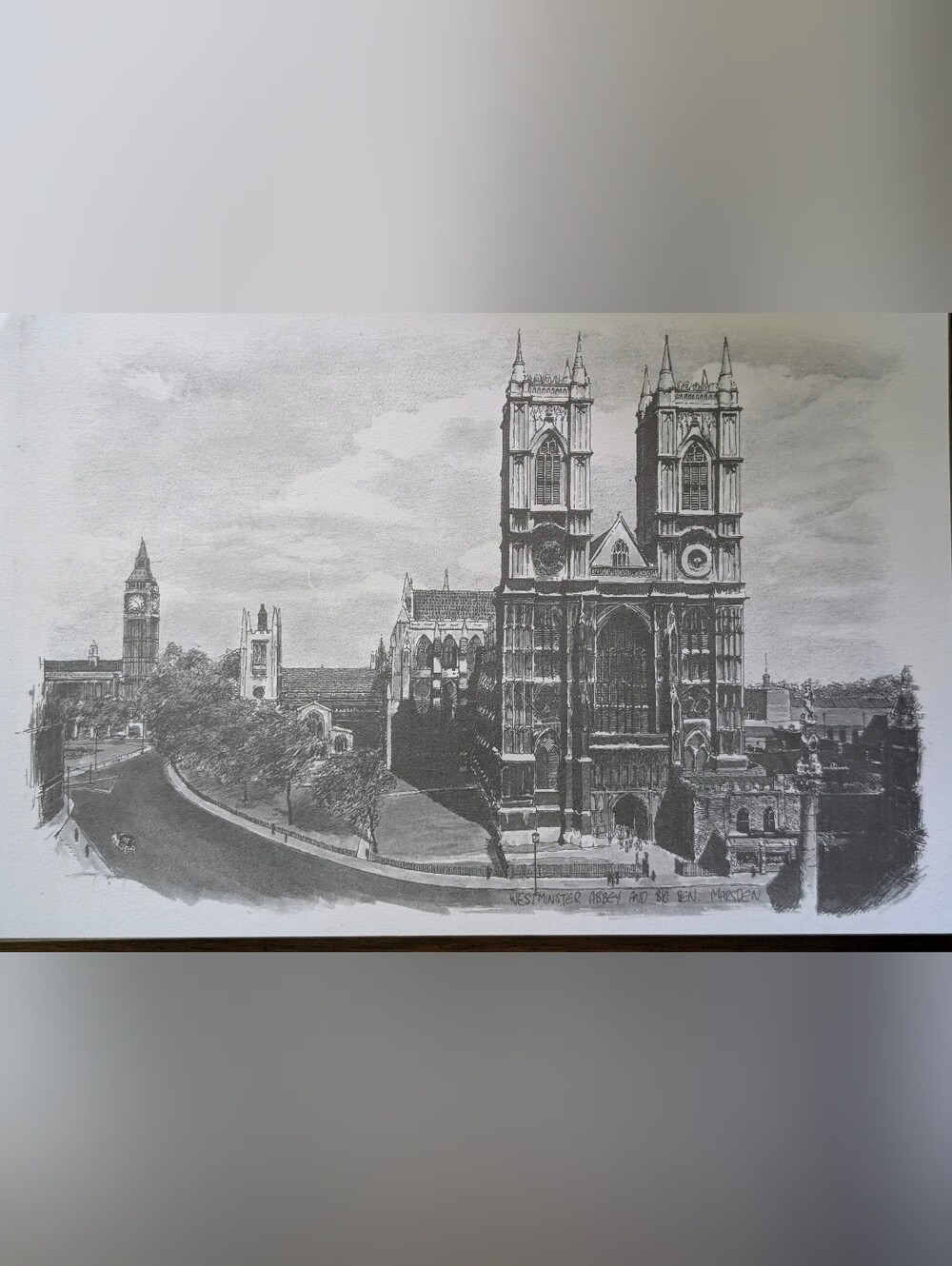 Set of 5 Lithographs of London Landmarks, Ron Marsden